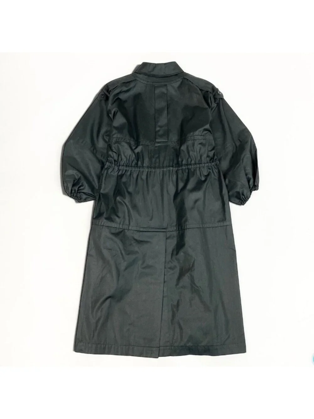 Saint Laurent H6 Long Coat Waist Mark Droast Stand Color Spring Black Female